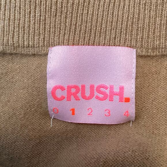 Crush Cashmere Camel Tan Cashmere Side Slit Midi Sweater Skirt 1 S - Picture 5 of 8